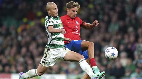 Match report as Celtic lose 6-0 to Atletico Madrid in the Champions League; Antoine Griezmann and Alvaro Morata both scored in each half; Daizen Maeda was sent off for …